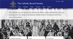 Desktop Screenshot of catholicrecordsociety.co.uk