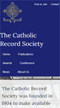 Mobile Screenshot of catholicrecordsociety.co.uk